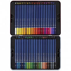 Карандаши художественные цветные акварельные, 48 цветов, 4 мм, металлический кейс, BRAUBERG ART PREMIERE, 181924