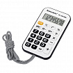 Калькулятор карманный со шнурком BRAUBERG DC-109-WBL (61x110 мм), 8 разрядов, БЕЛЫЙ/ЧЕРНЫЙ, 272643