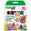 Восковые мелки фигурные BRAUBERG KIDS "Батоны", 12 цветов, 273093