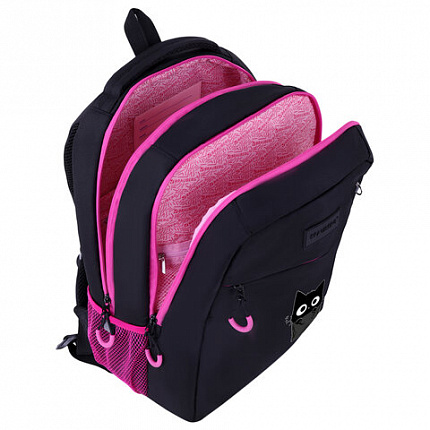 Рюкзак BRAUBERG MAIN, 2 отделения, 3 кармана, "Carton kitten", 38х26х17 см, 274398