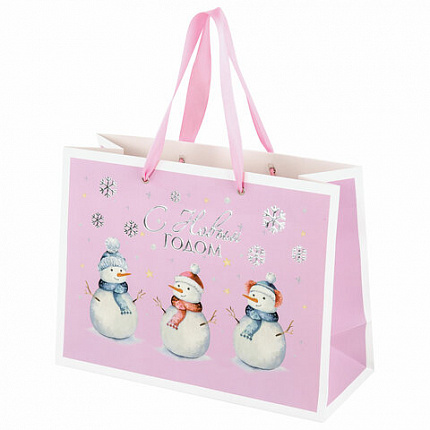 Пакет подарочный (1 штука) новогодний 27х11х20 см, "Artpaper Wide #1", ассорти, ЗОЛОТАЯ СКАЗКА, 592117