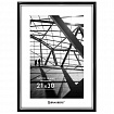 Рамка 21х30 см небьющаяся, багет 14,6 мм, пластик, BRAUBERG "Original Line", черная/серебро, 391234