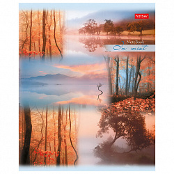 Тетрадь А5, 80 л., HATBER, скоба, линия, обложка картон, "ПРОБУЖДЕНИЕ ПРИРОДЫ" (микс), 046931, 80Т5В2