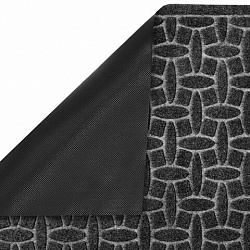 Коврик придверный 60х90 см, СЕРЫЙ, грязезащитный, 430 г/м2, фактурный рисунок АЛМАЗ, ЛЮБАША, 701055