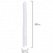 Пружины металлические для переплета, КОМПЛЕКТ 100 штук, 12,7 мм (для сшивания 80-100 листов), белые, BRAUBERG, 530823