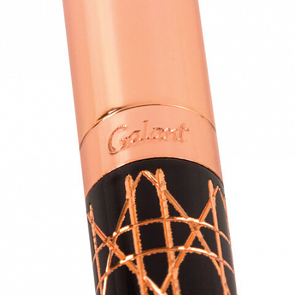 Ручка подарочная шариковая GALANT "Interlaken", корпус золотистый с черным, золотистые детали, пишущий узел 0,7 мм, синяя, 141663