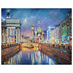 Картина по номерам 40х50 см ОСТРОВ СОКРОВИЩ "Вечерний блюз Петербурга", на подрамнике, акрил, кисти, 662895
