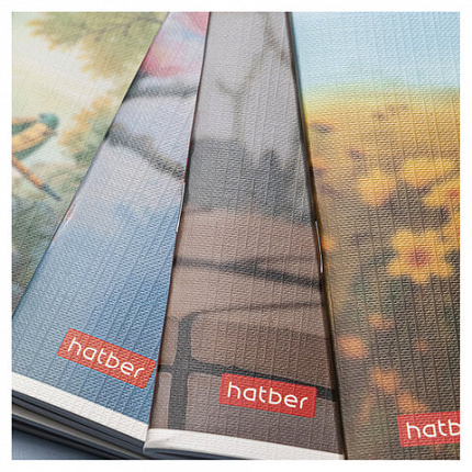 Альбом для рисования А4, 24 л., скоба, обложка картон, тиснение, HATBER, 205х290 мм, Пухляши, 091475, 24А4лтВ