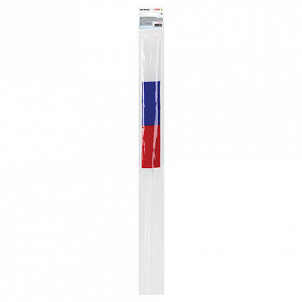 Флаг России ручной 30х45 см, без герба, с флагштоком, BRAUBERG/STAFF, 550182, RU14