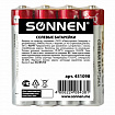 Батарейки КОМПЛЕКТ 4 шт., SONNEN, AAA (R03, 24А), солевые, мизинчиковые, в пленке, 451098