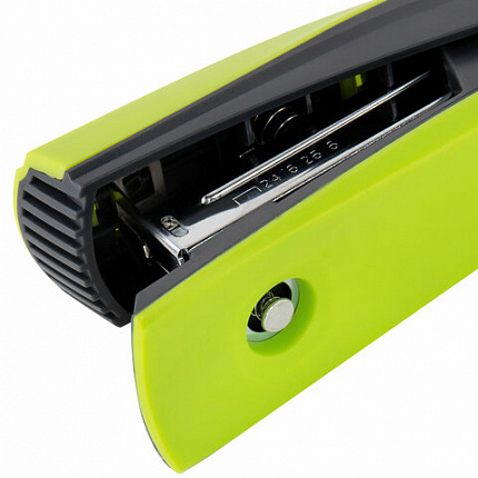 Степлер №24/6, 26/6 BRAUBERG "SUPER", до 30 листов, зелено-черный, 272741