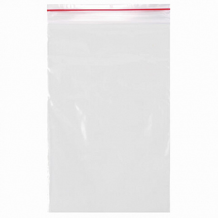 Пакеты с замком ZIP LOCK "зиплок", комплект 100 шт., 120х170 мм, ПВД, толщина 35 микрон, BRAUBERG, 606212