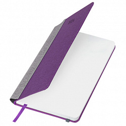 Ежедневник датированный 2026 А5 138x213 мм, BRAUBERG "Mosaic", под кожу, карман для ручки, фиолетовый, 117113