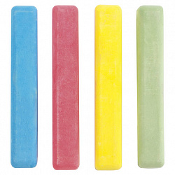 Мел цветной квадратный 4 штуки, ПИФАГОР, картонная упаковка, европодвес, 221977