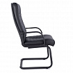 Кресло для приемных и переговорных "Атлант", кожа, черное