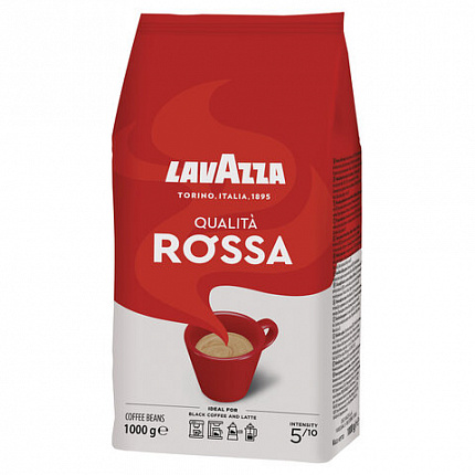 Кофе в зернах LAVAZZA "Qualita Rossa" 1 кг, ИТАЛИЯ, RETAIL, 3590