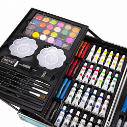 Набор ЮНОГО ХУДОЖНИКА "КОСМОС" для рисования и творчества в кейсе ЮНЛАНДИЯ, 165 предметов, 665671