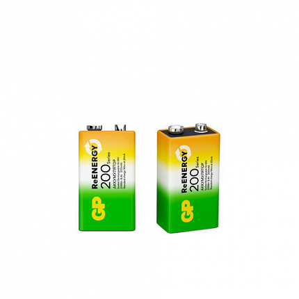 Батарейка аккумуляторная GP ReEnergy Ni-Mh 1 шт., "Крона" (20R8H 9V), 200 mAh, 20R8HRGY-2CRCB1