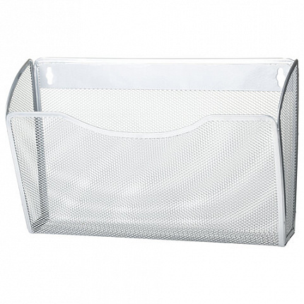 Лотки для бумаг настенные 3 штуки формат А4 BRAUBERG "Germanium", серебристый, 231975