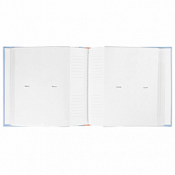 Фотоальбом BRAUBERG "Cute Baby" на 200 фото 10х15 см, под кожу, бумажные страницы, бокс, синий, 391142