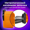 Точилка механическая BRAUBERG "JET", металлический механизм, корпус оранжевый, 229567