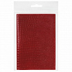 Обложка для паспорта натуральная кожа ящерица, без тиснения, красная, BRAUBERG, 238190