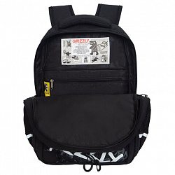 Рюкзак GRIZZLY школьный, анатомическая спинка, 2 отделения, для мальчиков, "BREAK DOWN", 39х28х20 см, RB-554-7/4