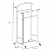 Вешалка-стойка костюмная "Стиль-3", 1080х470х350 мм, металл, белая, ВНП 300 Б