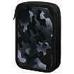 Пенал ПИФАГОР, 3 отделения, ламинированный картон, 19х11 см, "Black camo", 273489