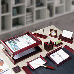 Набор подарочный настольный BESTAR "Platon" из дерева, 12 предметов, цвет "красное дерево", 236373