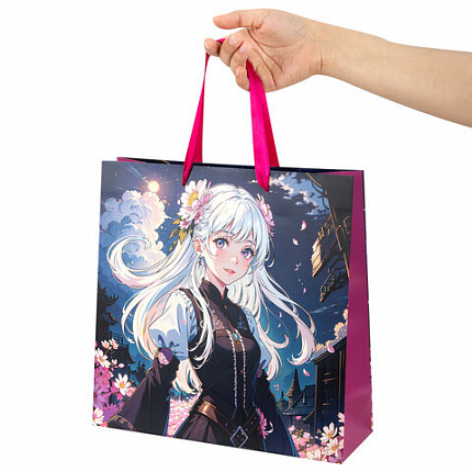 Пакет подарочный (1 штука) 30х10х30 см, "Anime", ассорти, ламинированный, ЗОЛОТАЯ СКАЗКА, 700833