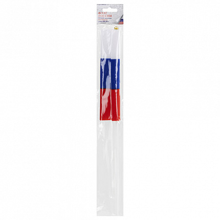 Флаг России ручной 20х30 см, без герба, с флагштоком, BRAUBERG/STAFF, 550181, RU13