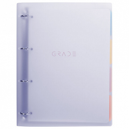 Тетрадь на кольцах БОЛЬШАЯ 305х230мм А4, 120л, пластик, с разделителями, BRAUBERG, Фиолетовый, 404623