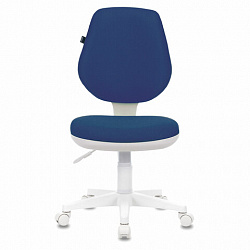 Кресло детское BRABIX "Fancy MG-201W", без подлокотников, пластик белый, синее, 532413, MG-201W_532413