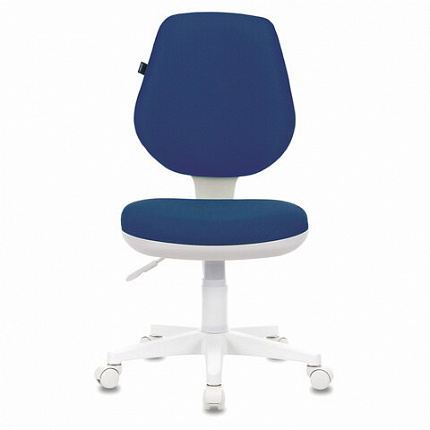 Кресло детское BRABIX "Fancy MG-201W", без подлокотников, пластик белый, синее, 532413, MG-201W_532413