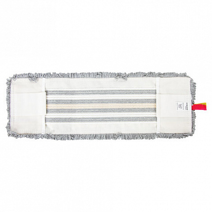 Насадка МОП плоская для швабры/держателя 50 см, ТИП У/К, хлопок/микрофибра, СЕРАЯ, LAIMA EXPERT, 606630