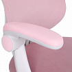 Кресло детское с подставкой для ног BRABIX "Sky MG-206", велюр, розовое, 533154