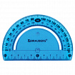 Транспортир 10 см гибкий BRAUBERG "FLEX", пластиковый, 180 градусов, ассорти, европодвес, 210676
