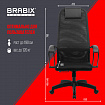 Кресло офисное BRABIX PREMIUM "Ultimate EX-800" пластик, плотная двойная сетка Х2, черное, 532914