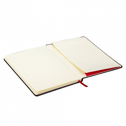 Блокнот БОЛЬШОЙ ФОРМАТ (180х250 мм) B5, BRAUBERG "Office", под кожу 80 л., клетка, черный, 113309