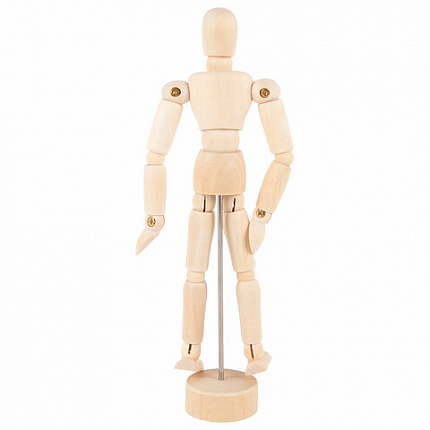 Манекен человека художественный, высота 16 см, натуральное дерево, BRAUBERG ART CLASSIC, 192513