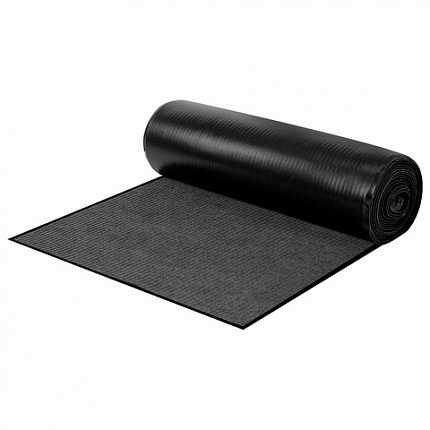 Коврик ДОРОЖКА 0,9х10 м, СЕРЫЙ, влаго-грязезащита, 430 г/м2, ребристая, LAIMA EXPERT, 701043