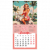 Календарь настенный перекидной 2027 г., BRAUBERG, 12 листов, 28,5х57 см, "Pin up", 118421