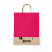 Крафт-пакет бумажный "Ruby red" 26х15х35 см, с кручеными ручками, плотность 80 г/м2, моноцвет, 112412