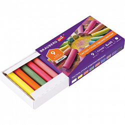 Пастель сухая художественная BRAUBERG ART DEBUT, 9 цветов, круглое сечение, 181459