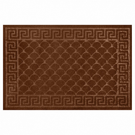 Коврик придверный 60х90 см, ВЕНГЕ, грязезащитный, 430 г/м2, фактурный рисунок ЧЕШУЙКИ, ЛЮБАША, 701062