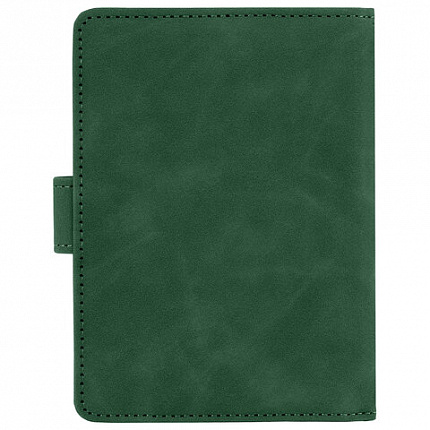 Обложка для паспорта и документов с защитой от считывания, 9 карманов, магнит, экокожа, зеленая, BRAUBERG, 238758
