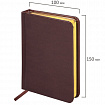 Ежедневник недатированный МАЛЫЙ ФОРМАТ А6, 100х150 мм, BRAUBERG "Iguana", кожзам, 160 л., темно-коричневый, 125105