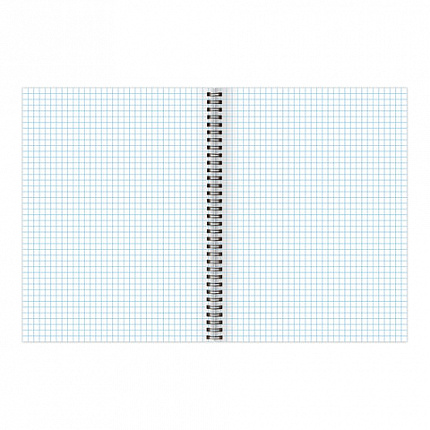 Тетрадь А5, 96 л., ОФИСМАГ, гребень, клетка, обложка картон, МОНОХРОМ, 402797