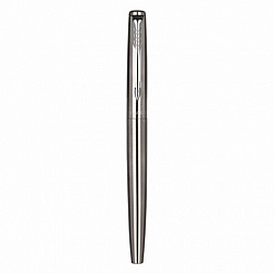 Набор PARKER "Jotter Stainless Steel GT": шариковая ручка синяя и перьевая ручка синяя, 2093258